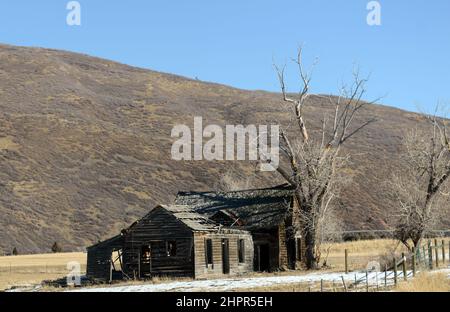 An old barn in the Samak region of Utha, USA> Stock Photo