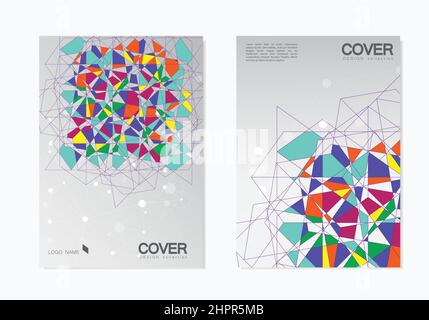 Abstract Broken stained glass background. Vector colored elements Stock Vector