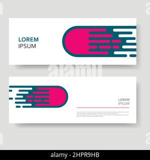 Abstract comet on horizontal banners Stock Vector