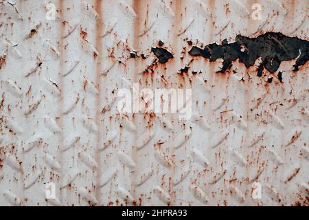 Grunge rusty metal texture. Rusted and oxidized background. Old worn iron metal texture background. Stock Photo