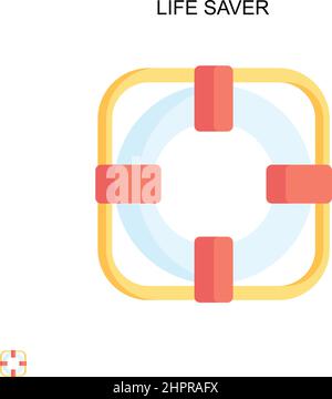Life saver Simple vector icon. Illustration symbol design template for web mobile UI element. Stock Vector