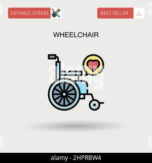 Wheelchair Simple vector icon. Stock Vector