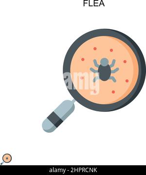 Flea Simple vector icon. Illustration symbol design template for web mobile UI element. Stock Vector