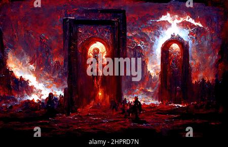 At the Gates of Hell Stock Photo