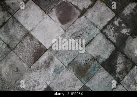 Abstract traditional stone wall pavement texture background. Bumpy textured stonewall made from flagstone and slabstone. Stock Photo