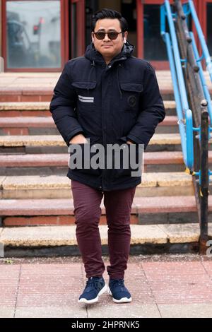 Amrit Magar, 35, leaves Bromley Magistrates' Court, Kent, where he was handed a five-year restraining order for stalking tennis player Emma Raducanu. Picture date: Wednesday February 23, 2022. Stock Photo