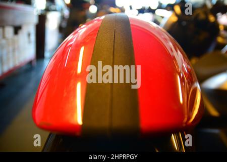 Motorcycle rear design,  Black and red Stock Photo