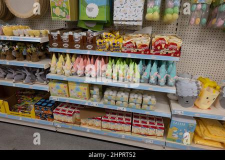 Easter goods on sale in a Norwich store Stock Photo