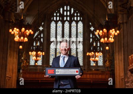 Cricketer Eoin Morgan who has been made a Freeman of the City of London in a ceremony at the Guildhall, London. Picture date: Wednesday February 23, 2022. Stock Photo