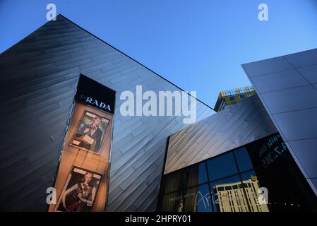 The Shops at Crystals is an upscale shopping mall in the CityCenter complex on the Las Vegas Strip in Paradise, Nevada. Stock Photo