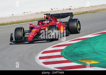 Barcelona, Spain: 23rt February 2022 ; Circuit Barcelona Catalunya, Barcelona, Spain: Formula 1 pre-season testing;   Charles Leclerc (MON) Scuderia Ferrari Stock Photo