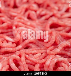 Raw minced meat in a close-up Stock Photo