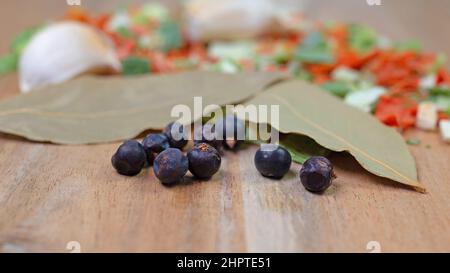 Dried herbs and dried vegetables for cooking Stock Photo