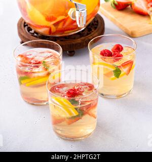 The sangria in a pitcher at a party Stock Photo - Alamy