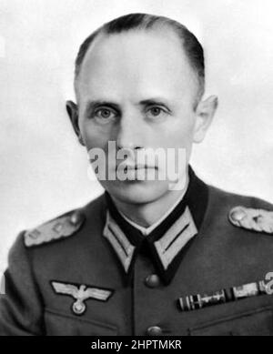 REINHARD GEHLEN (1902-1979) Nazi Wehrmacht intelligence officer who later worked with the CIA and Federal German intelligence services. Stock Photo
