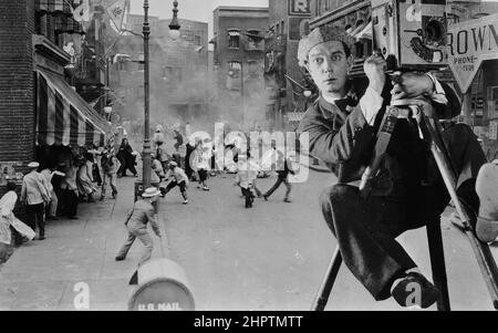 The Cameraman Mgm Silent Film With From Left Buster Keaton Sidney Bracey And Marceline Day