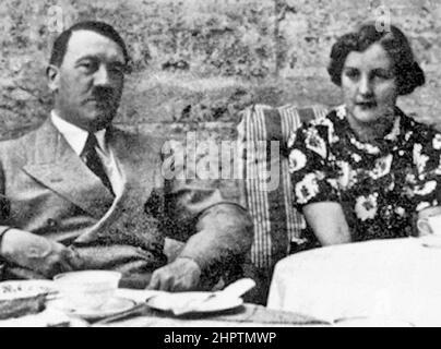 UNITY MITFORD with Adolf Hitler in Bayreuth in 1936. Stock Photo