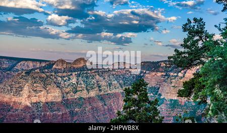 Grand Canyon view at sunset near Yaki Point view Stock Photo