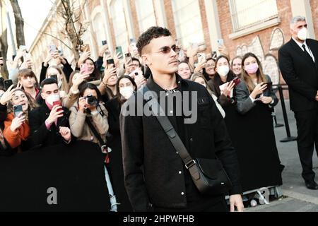 Aron Piper attend the Fendi Fashion show during the fall/winter women's fashion week Stock Photo