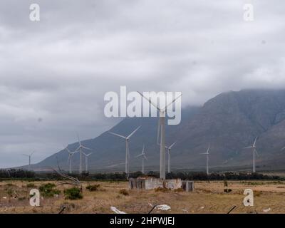 Gouda Wind Farm is a wind farm just outside the town of Gouda in the Western Cape province of South Africa that at 138MW is one of the largest wind-fa Stock Photo