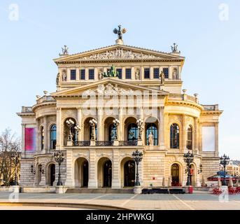 Old Opera House in Frankfurt am Main, Germany in the early morning Stock Photo