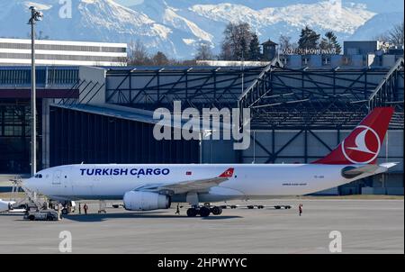 Aircraft Turkish Cargo, Airbus A330-200F, TC-JOZ Stock Photo