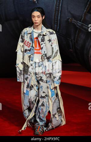 Milan, Italy. February 23, 2022, A model walks the runway during Diesel fashion show as part of Fall-Winter 2022-2023 Milan Fashion Week on February 23, 2022 in Milan, Italy. Photo by Marco Piovanotto/ABACAPRESS.COM Stock Photo