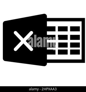 excel document file paper page sheet single isolated icon with smooth ...