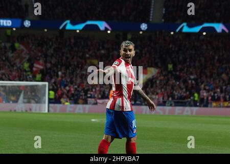 Madrid, Spain. 23rd Feb, 2022. Correa.Null match between Atlético de Madrid and Manchester United with goals of Joao Felix and Elanga. Full entrance (close to 68,000 people). (Photo by Jorge Gonzalez/Pacific Press) Credit: Pacific Press Media Production Corp./Alamy Live News Stock Photo