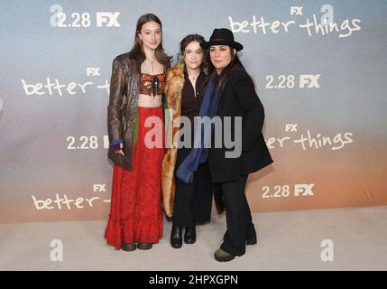 Rocky Valentine Adlon, Gideon Adlon, Pamela Adlon attend FX's "Better