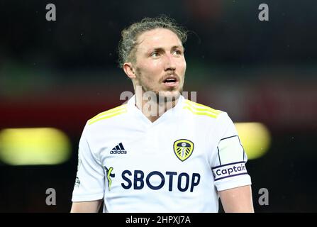 Liverpool, England, 23rd February 2022.  Luke Ayling of Leeds United during the Premier League match at Anfield, Liverpool. Picture credit should read: Darren Staples / Sportimage Stock Photo