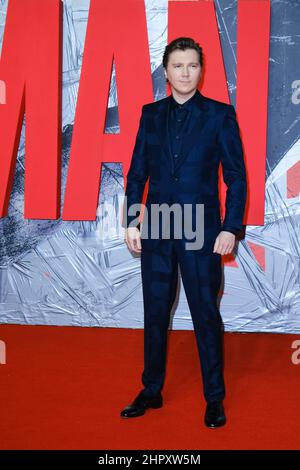 BFI IMAX, London, UK. 23rd Feb, 2022. Paul Dano attends the Special Screening of 'The Batman'. Picture by Credit: Julie Edwards/Alamy Live News Stock Photo