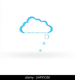 Ideas.... Conceptual image representing modern cloud computing. Stock Photo