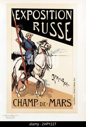 Maitres de l'affiche Vol 2 - Plate 70 - Caran d'Ache 1895. Exposition Russe. Champ de Mars. Stock Photo