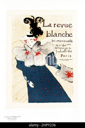 Maitres de l'affiche Vol 2 - Plate 82 - Henri de Toulouse-Lautrec - La Revue Blanche 1895. Stock Photo