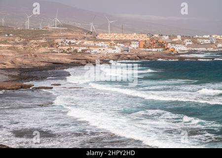 Playa Grande on Tenerife in the Canary Islands Stock Photo