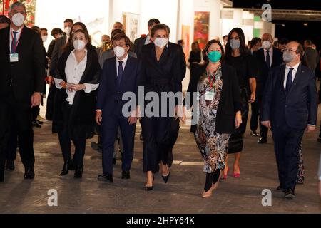 Madrid, Spain. 24th Feb, 2022. Queen Letizia during the opening of the 41st Arco international contemporary art fair in Madrid, Thursday, February 24, 2021 Credit: CORDON PRESS/Alamy Live News Stock Photo