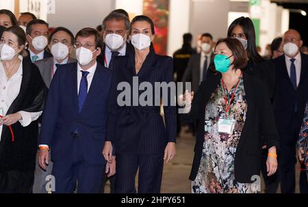Madrid, Spain. 24th Feb, 2022. Queen Letizia during the opening of the 41st Arco international contemporary art fair in Madrid, Thursday, February 24, 2021 Credit: CORDON PRESS/Alamy Live News Stock Photo