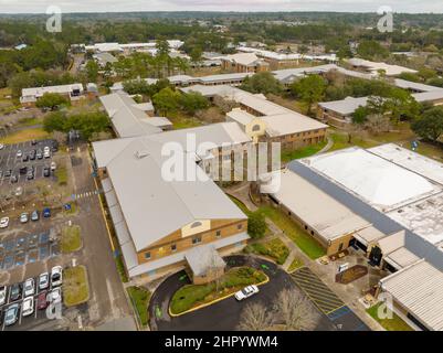 Tallahassee, FL, USA - February 18, 2022: Aerial photo Tallahassee Community College Stock Photo