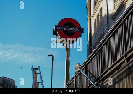 London Underground Sign Stock Photo