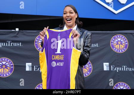 Los Angeles, United States. 17th May, 2022. Los Angeles Sparks center Liz  Cambage (1) during a WNBA game against the Minnesota Lynx, Tuesday, May 17,  2022, at Crypto.com Arena, in Los Angeles