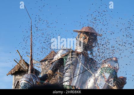 Photos of the parade floats for the carnival of viareggio, in the north of tuscany, in Italy. Stock Photo