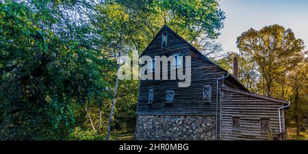 The Old Grist Mill, West Point on The Eno Park, Durham, North Carolina, USA Stock Photo