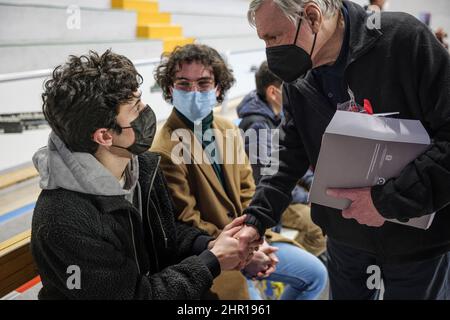 Folignano, Ascoli Piceno (AP) Marche, Italy. , . Don Luigi Ciotti, ”RE-BUILD IN THE NETWORK', a meeting and space for sharing with the founder and President of Libera against the mafias. | Credit: Andrea Vagnoni/Alamy Live News Stock Photo