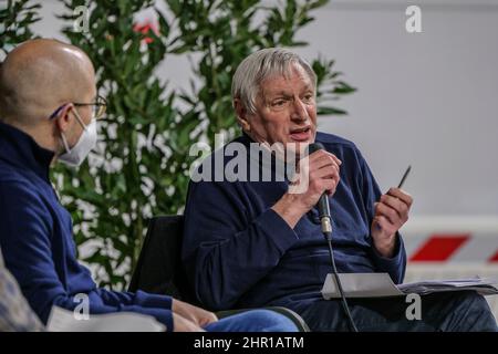 Folignano, Ascoli Piceno (AP) Marche, Italy. , . Don Luigi Ciotti, ”RE-BUILD IN THE NETWORK', a meeting and space for sharing with the founder and President of Libera against the mafias. | Credit: Andrea Vagnoni/Alamy Live News Stock Photo