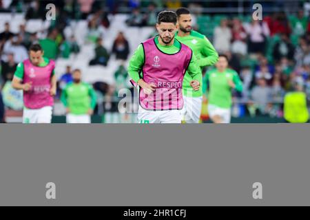 Seville, Seville, Spain. 24th Feb, 2022. Alex Moreno of Real Betis during the UEFA Europa League Knockout Round PlayOffs Leg One match between Real Betis and Zenit St. Petersburg at Benito Villamarin Stadium on February 24, 2022 in Seville, Spain. (Credit Image: © Jose Luis Contreras/DAX via ZUMA Press Wire) Stock Photo