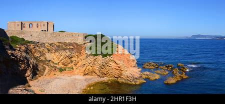 Fortress of the Pointe de la Cride, Var, France, Sanary Stock Photo