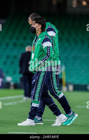 Seville, Seville, Spain. 24th Feb, 2022. Hector Bellerin of Real Betis during the UEFA Europa League Knockout Round PlayOffs Leg One match between Real Betis and Zenit St. Petersburg at Benito Villamarin Stadium on February 24, 2022 in Seville, Spain. (Credit Image: © Jose Luis Contreras/DAX via ZUMA Press Wire) Stock Photo