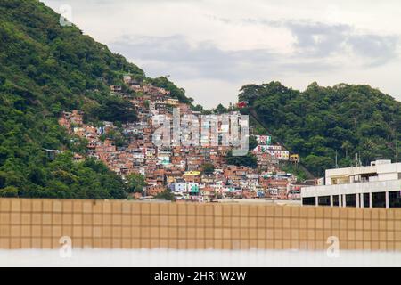 Santa Marta favela in Rio de Janeiro, Brazil. Stock Photo