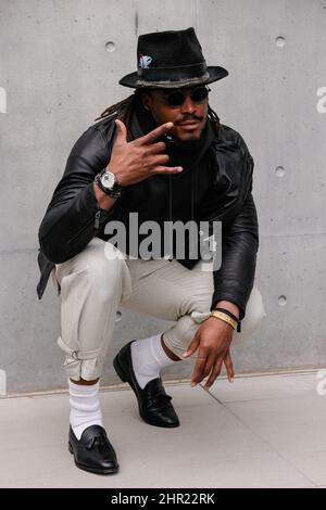 Cam Newton , Giuseppe Zanotti Milan Fashion Week - Women F/W 22-23 Giuseppe  Zanotti Presentation - people Milan, Italy 27th February 2022 (Photo by  SGP/Sipa USA)Italia id 127123 001 Not Exclusive Stock Photo - Alamy